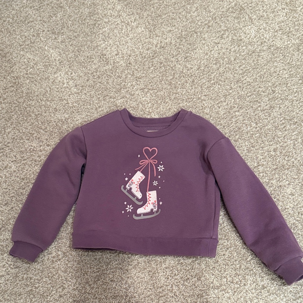 Tucker + Tate purple Kids Sweatshirt with Ice Skate Design